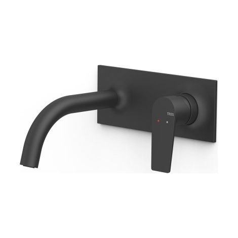 Pièce apparente pour élément encastré de lavabo Project Noir mat - TRES 22130003NM