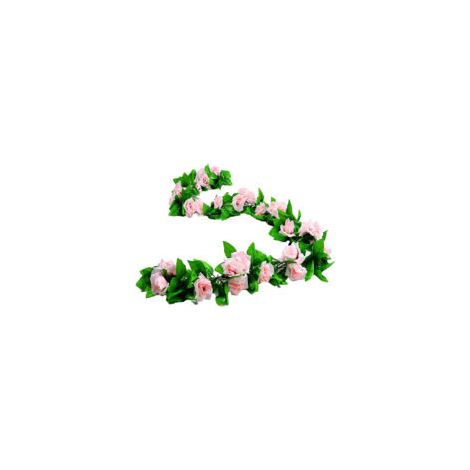 Piante rampicanti artificiali rosa, 240 cm, confezione da 4, fiori finti, per matrimoni, feste in casa, giardino, decorazioni artistiche e artigianali - Crezuo