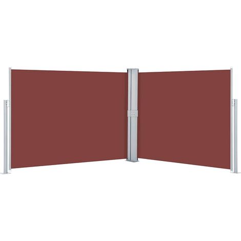 Auvent Marquise latéral rétractable, Store Banne pour Jardin Balcon Terrasse, Marron 140 x 1000 cm OIB7758E (1/5)