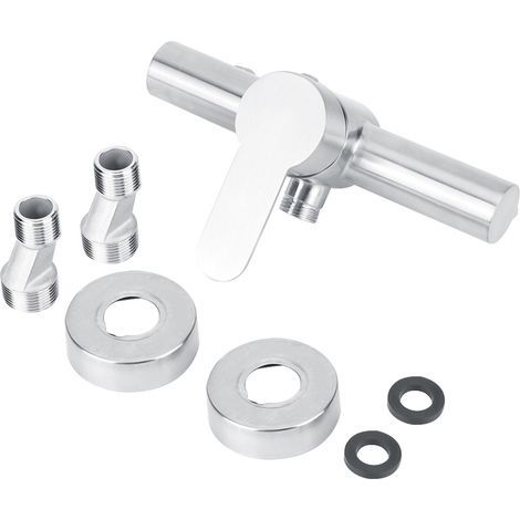 Naroote Robinet de Douche, 304 Robinet de Douche en Acier Inoxydable Douche de Salle de Bain Robinet d'eau Froide Chaude G1/2in(Acier Inoxydable 304) (1/5)
