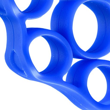 Étireur de doigts avec bande de résistance pour les mains, appareil de renforcement musculaire pour les doigts, idéal pour l'arthrite et le syndrome du canal carpien, en forme de guitare, bleu, 4 kg, (1/5)