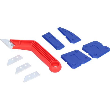 Kit de nettoyage pour joints de carrelage, grattoir silicone professionnel, outil à mastic ABS. (1/5)