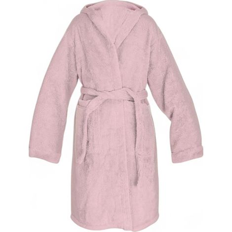 Accappatoio Rosa Chiaro Hi Tech in Spugna di Cotone per Bambino con Cappuccio, 400 gr/mq, Tex Family, Made in Italy 4 ANNI