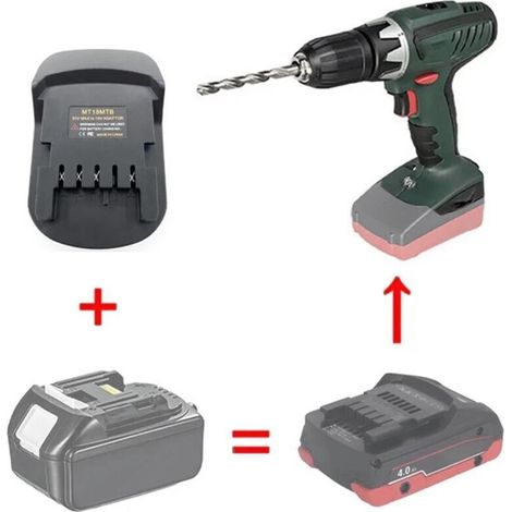 Adaptateur Batterie Makita 18V Vers Metabo 18V Li-Ion Pour Outils Électriques (1/3)