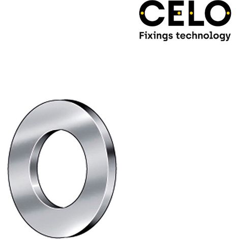 Rondelle Plate Zinguée M4 Celo Fixation Stable Et Durable, Finition Zinguée. - Celo