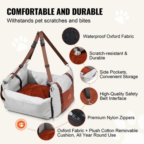 Siège d'auto pour chiens petits 11 kg siège rehausseur (1/5)