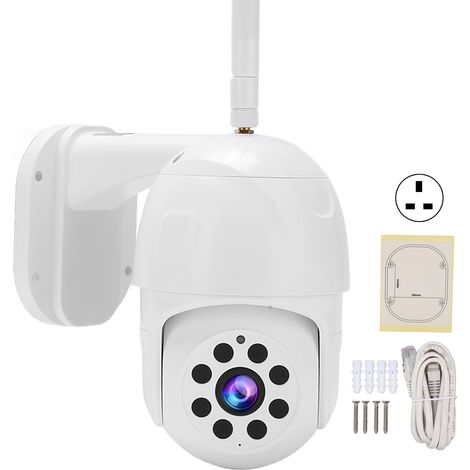 Caméra de surveillance 1080P, rotation 350°, vision panoramique, audio bidirectionnel, détection de mouvement, contrôle à distance via APP, prise UK 100‑240V pour usage domestique. (1/5)