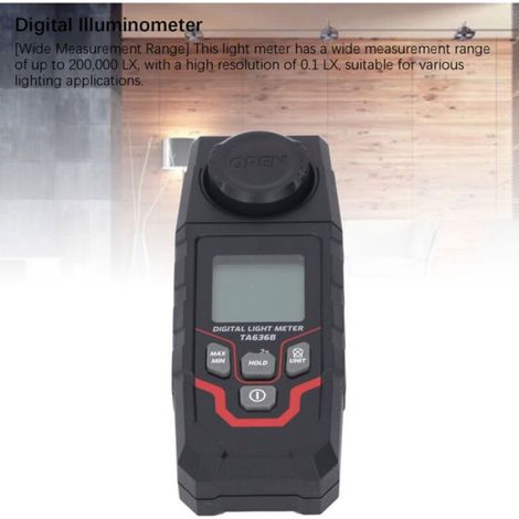 Luxmètre Numérique - 200000 LX - Résolution 0 1 LX - Angle D Incidence 120 Deg - Pour Éclairage Professionnel Et Domestique - 1 Unite (1/4)