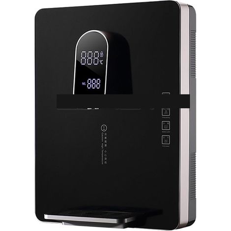 Distributeur d'eau filtrée chaude et froide instantanée, 2200W Mural Distributeur D'eau Électrique Chauffe-eau Fontaine À Boire 25L/H Distributeur D'eau Instantané Température Réglable ( Color : Black