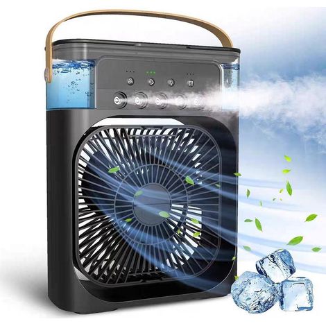 Ventilador portátil de cinco orificios, aire acondicionado de escritorio, sistema de refrigeración y humidificador para el hogar - KZQ (1/3)