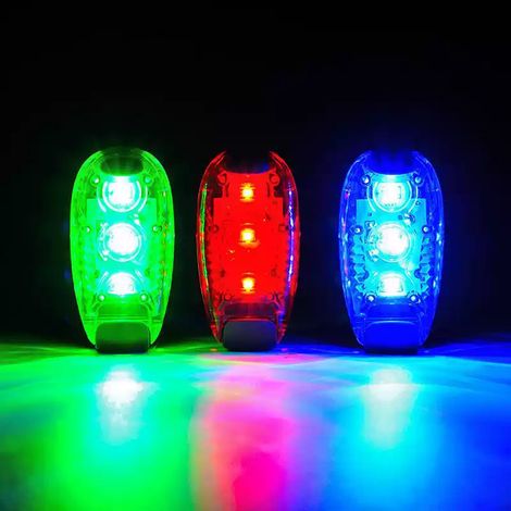 15 feux de position LED (paquet en vrac) – Lumière stroboscopique haute visibilité, choix sûr pour la nuit, clip réfléchissant, accessoire clignotant idéal pour les casques, vélos, coureurs et cyclist (1/5)