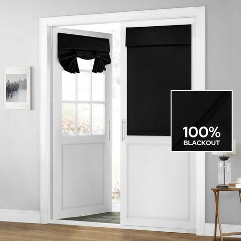 de Rideau porte occultant et isolant 66 x 102 cm Noir (1/5)