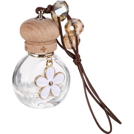 Car Hanging Perfume Diffuser Clear Glass Bottle with Cord for Rearview Mirror Interior Air Freshener Auto Essential Oils (1/5)