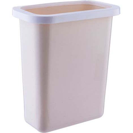 MINKUROW Pattumiera Da Cucina 10l Fissato A Parete Per Auto, Casa, Ufficio, Cucina (Beige) (1/5)
