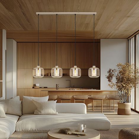Globo - suspension - ALFRED - beige - métal - lampe en fil (1/5)