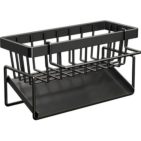 Organisateur Évier - Panier Égouttoir pour Éponge - Acier Inoxydable Sans Perçage - Adapté Éviers Standard - 1 Pièce