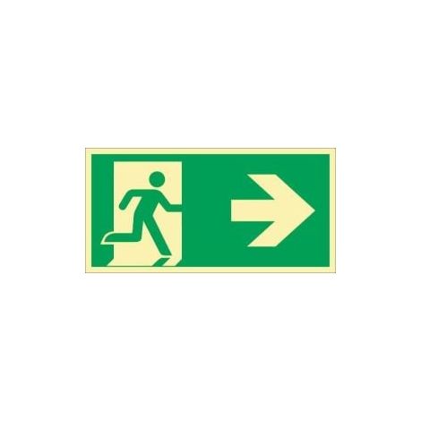 Segnale  di  soccorso  DIN  EN  ISO  7010  L297xP148  mm  -  9300FHL148R