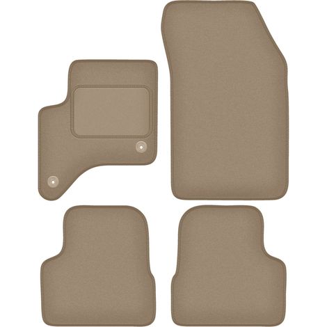 Tappetini in velluto per: Fiat 600 Hybrid (2024-) beige