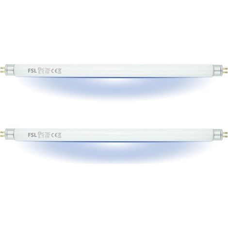 FSL T5 F8W BL Bombilla de repuesto para lámpara matamoscas, tubo UV de 30 cm para matamosquitos/insectos de 8W/16W (2 unidades) (1/5)