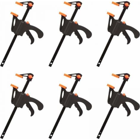 6Pcs 4 Inch F Clamps Spacer Set, Clamps for Quick and Easy Tightening, Woodworking, Door Hand Tools (1/5)
