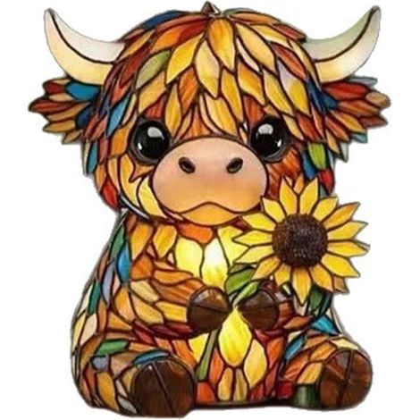 Colcolo Lampe de table décorative LED Veilleuse Vache Colorée (1/5)