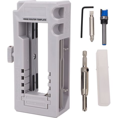 Localisateur de trou de charnière de porte pour routeur, gabarit d'installation réglable, longueur 3-5 pouces, épaisseur 1/4 ou 5/8 pouces (1/5)