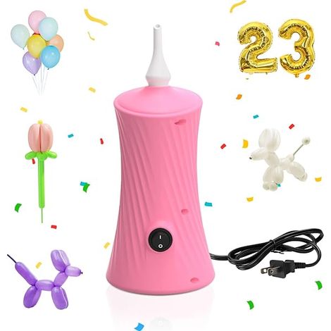 Pompe À Air Électrique - Pour Ballons Longs Et Métallisés - Idéale Pour Fêtes D'anniversaire Et Décorations - 1 Pièce (1/3)