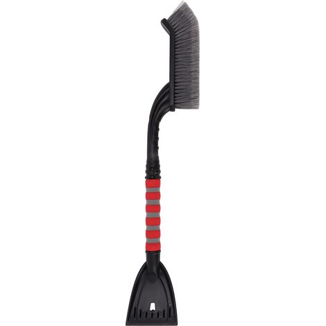 Grattoir à glace et brosse à neige détachables avec poignée ergonomique en mousse pour voitures et camions, gris et rouge (1/5)