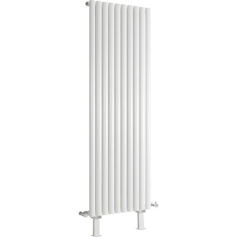 Hudson Reed Vitality - Radiateur Vertical sur Pieds Moderne Blanc - 160cm x 59cm