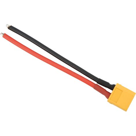 Connecteur mâle XT60 de 112 mm pour batterie, avec fil silicone de calibre 14 AWG. (1/5)