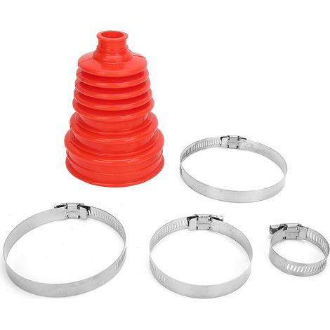 Universelle Silikon-Staubschutzmanschette für CV-Gelenke, Kugelkopf-Rundklemm-Set mit konstanter Drehzahl, rot (1/5)