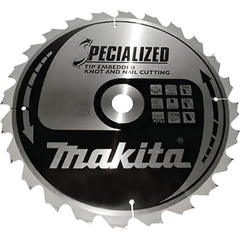 Lame in carburo "Specialized" legno con chiodi Ø355mm - MAKITA B-33087
