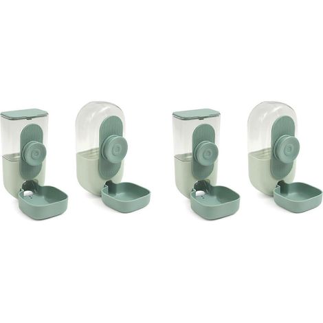 Lot de 2 distributeurs automatiques suspendus pour nourriture et eau pour animaux de compagnie, distributeur automatique d'eau et de nourriture par gravité (1/5)