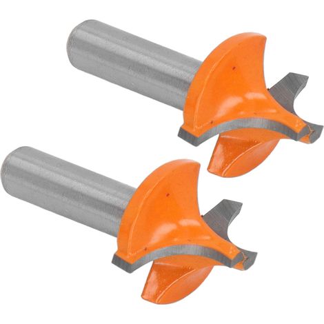 2 Fraises à Chanfreiner en Carbure de Tungstène 8mm avec Queue Ronde 8x25mm pour Bois (1/5)