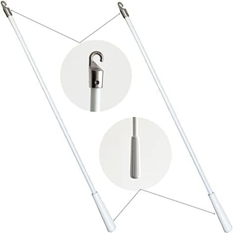 17-inch pleated blind accessories, pleated blind, fiberglass swivel rod, Venetian blind, white pull rod. (1/5)