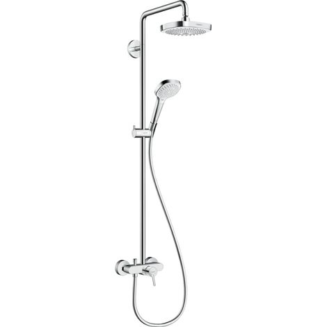 Hansgrohe Croma Select E Showerpipe 180 2jet avec mitigeur monocommande, blanc/chrome - 27258400 (1/3)