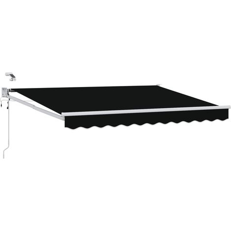Elektrische ausziehbare Markise Schwarz 3,5 x 2,5 m (1/5)