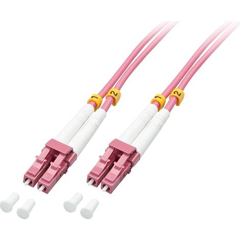 Lindy 46343 Glasfaserkabel OM4 rosa 5 Meter