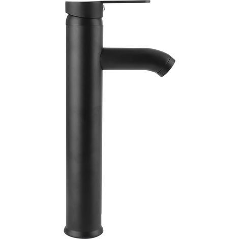 Robinet de style ancien européen en acier inoxydable noir, pour lavabo sur plateforme, eau chaude et froide. (1/5)