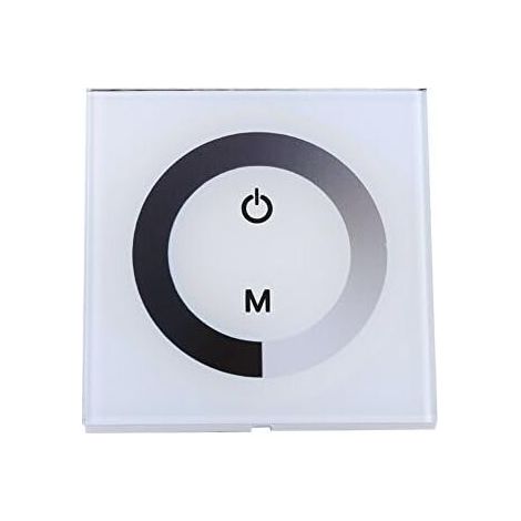 DC 12-24V LED Touch Wall Controller Panel with Brightness Changing Dimmer to Adjust Lights (Color : White) (1/5)