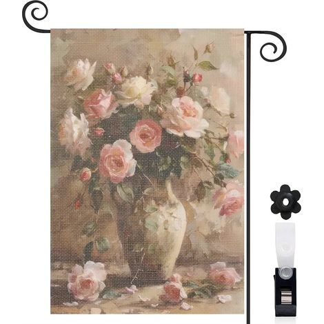 Drapeau de jardin vertical décoration saisonnière toile épaisse double face 30 x 45 cm pour porche et cour (1/5)