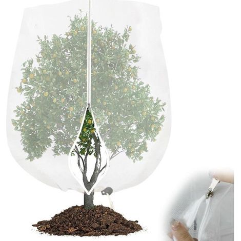 HOXILEELEO - Grand Sac de Filet Arbre fruitier, Filet Anti Oiseaux réutilisable Filet Anti Insecte, Filet Anti Insecte Potager à Cordon,300x300cm (1/5)