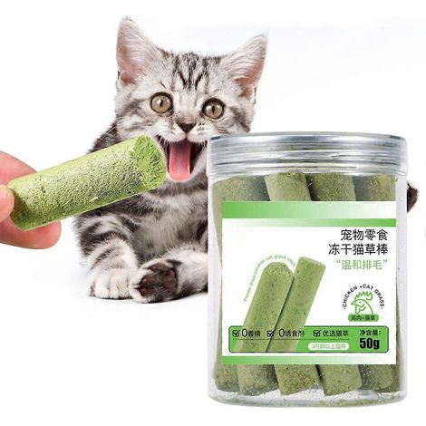 Friandises à lécher pour chat, bâtonnets d'herbe naturelle pour l'hygiène dentaire. (1/4)