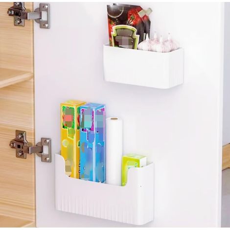 2er-Pack Wand-Organizer-Boxen für Küchenschränke und Badezimmerschubladen (1/4)