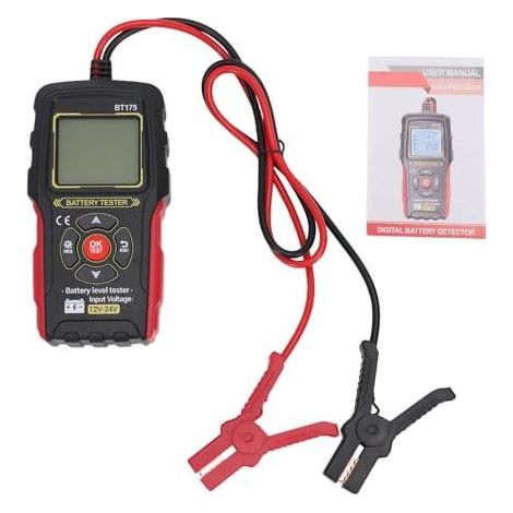 12V 24A Batterietester, universeller Kfz-Analysator, hintergrundbeleuchtetes Display, Kaltstartstrom 50-1999 A, Batteriespannungsmessung (3Ah-200Ah) für die Fahrzeugwartung (1/5)