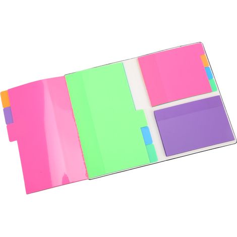 Notes adhésives réutilisables imperméables, PET effaçables, forte adhérence, pack pour bureau, usage professionnel, format moyen, design réutilisable. (1/5)