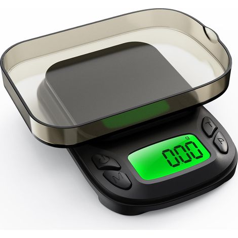 1000 g / 0,1 g de précision, balance de précision pour pièces et or, balance numérique mini multifonction avec calibration et fonction tare, 7 unités, balance en grammes, balance pour or (1/5)