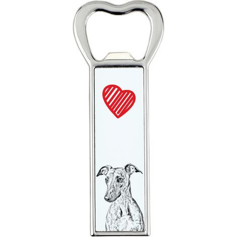 Whippet, Levriero - apribottiglie con cane, apri frigo personalizzato, regalo unico per uomo di Art-Dog (1/5)