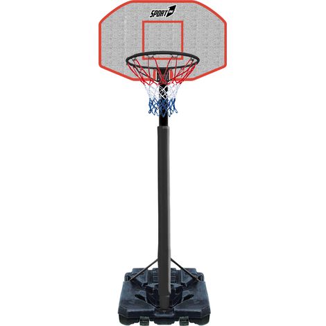 Canestro da Basket Esterno Altezza Allungabile 200-305 cm Nero (1/2)