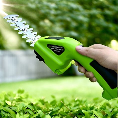 Taille-haie et sécateur sans fil – Outil de jardin électrique rechargeable 2-en-1 pour la taille des haies et la coupe de l'herbe-DELKEVIC (1/3)